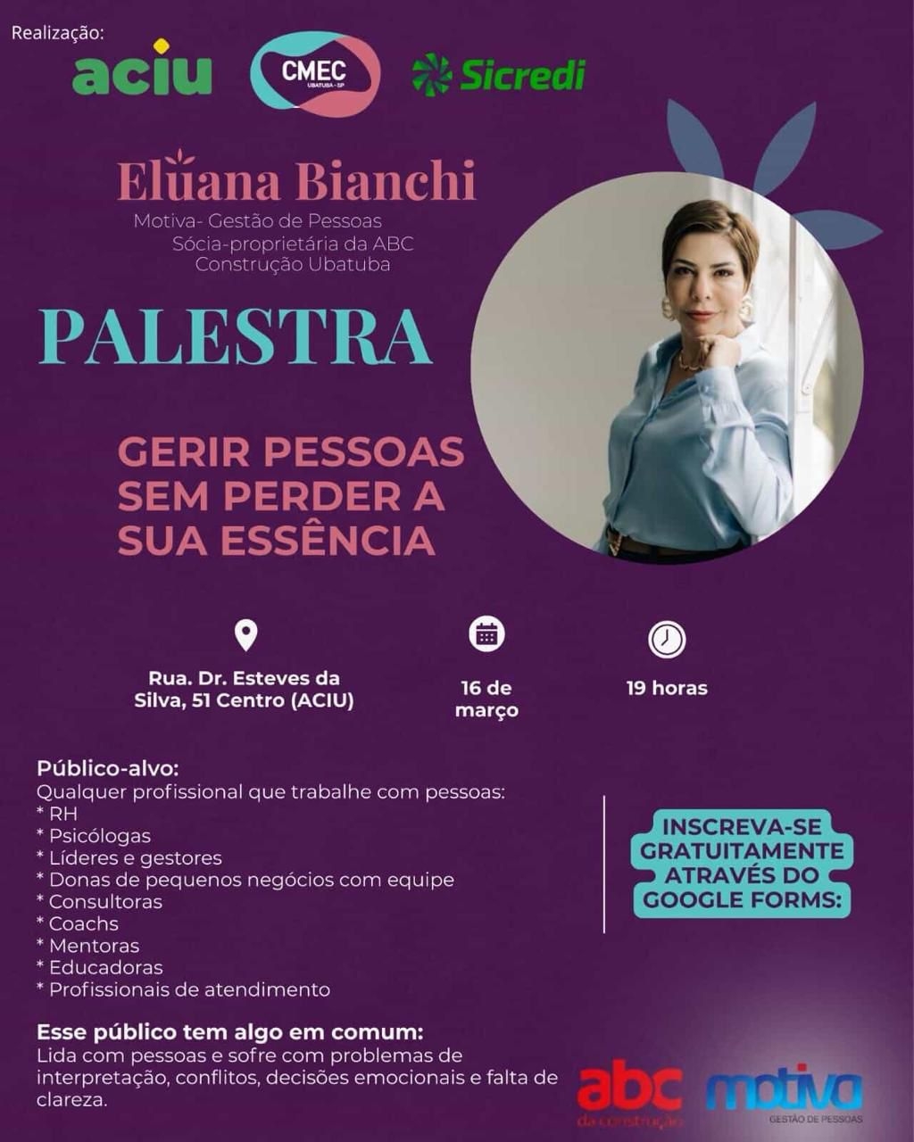 Notícia: Palestra gratuita na ACIU