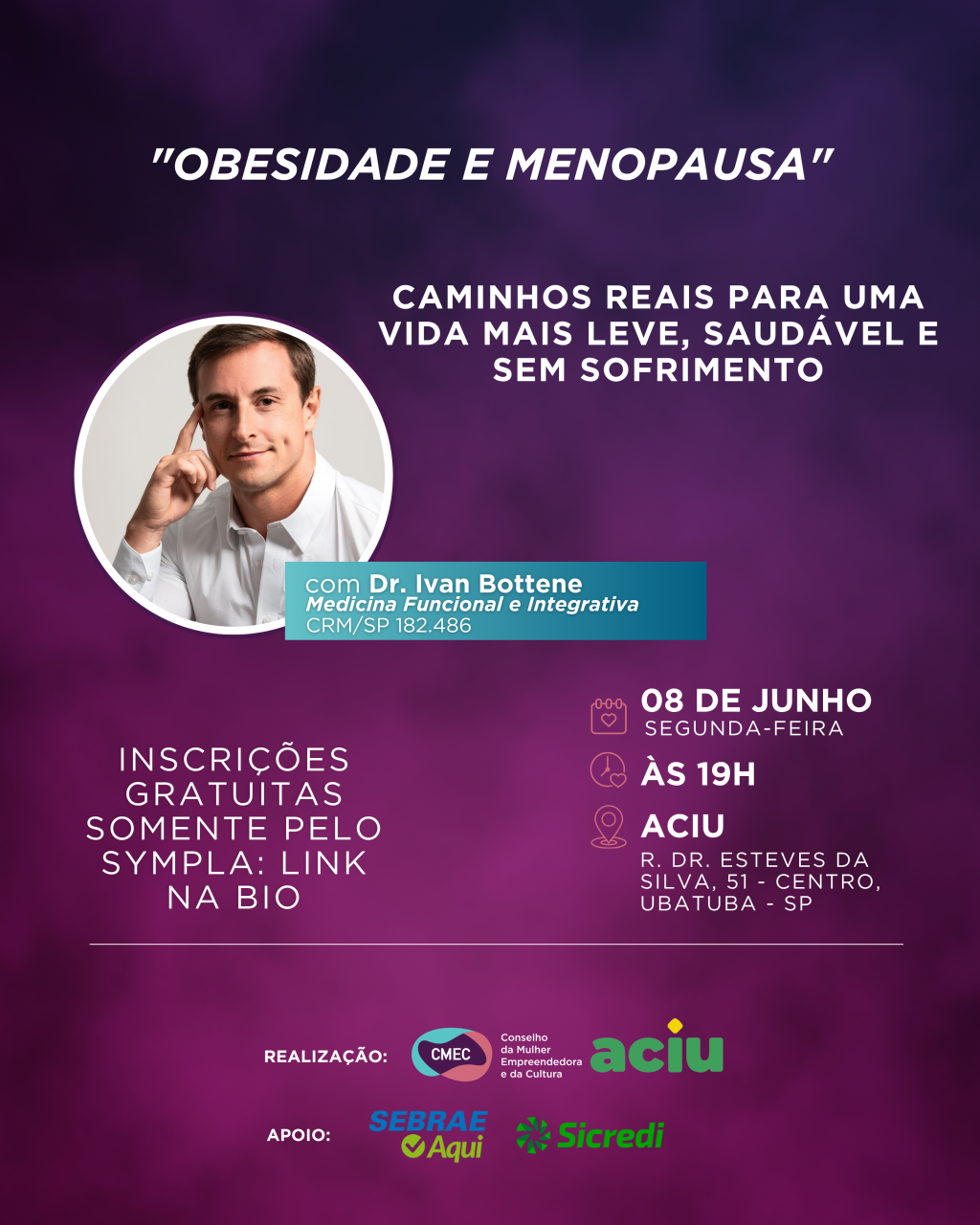 Notícia: Palestra gratuita sobre obesidade e menopausa