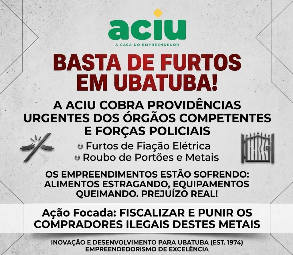 Notícia: Basta de furtos em Ubatuba!!!