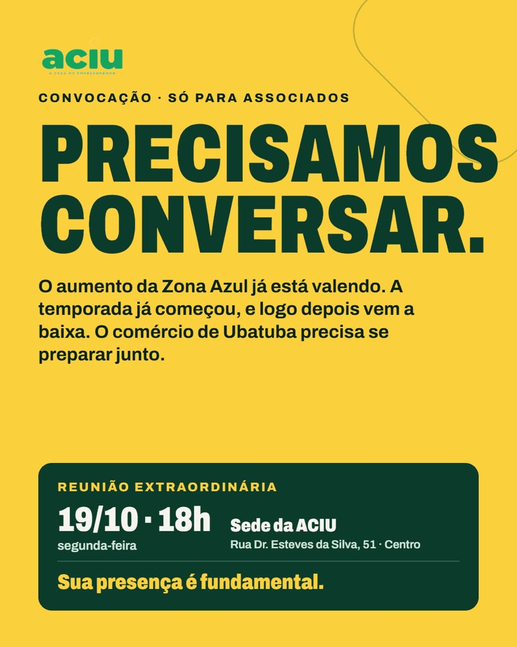 Notícia: Convocação Associados: Zona Azul